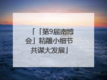 「第9届南博会」精雕小细节共谋大发展