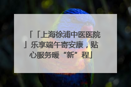 「上海徐浦中医医院」乐享端午寄安康，贴心服务暖“新”程