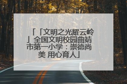 「文明之光耀云岭」全国文明校园曲靖市第一小学：崇德尚美 用心育人
