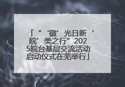 “‘徽’光日新‘皖’美之行”2025皖台基层交流活动启动仪式在芜举行