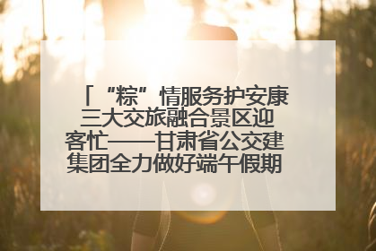 “粽”情服务护安康 三大交旅融合景区迎客忙——甘肃省公交建集团全力做好端午假期景区运营工作