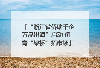 “浙江省侨助千企万品出海”启动 侨青“架桥”拓市场
