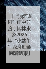 “浪河龙舟”雨中竞渡，闲林水乡2025年“小端午”龙舟胜会圆满结束