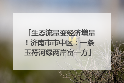 生态流量变经济增量！济南市市中区：一条玉符河绿两岸富一方