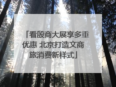 看殷商大展享多重优惠 北京打造文商旅消费新样式