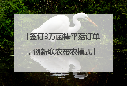签订3万菌棒平菇订单,创新联农带农模式
