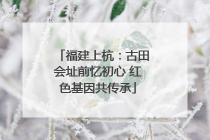 福建上杭：古田会址前忆初心 红色基因共传承