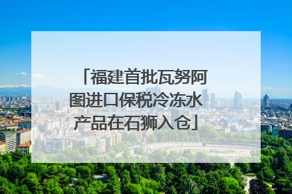 福建首批瓦努阿图进口保税冷冻水产品在石狮入仓