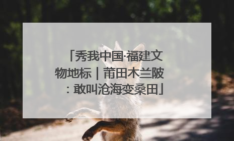 秀我中国·福建文物地标｜莆田木兰陂：敢叫沧海变桑田