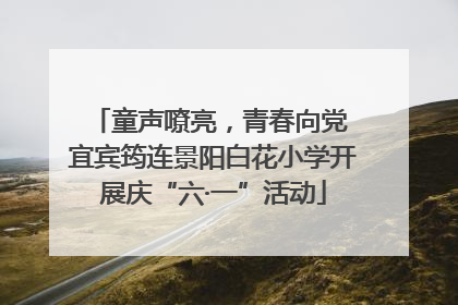 童声嘹亮，青春向党 宜宾筠连景阳白花小学开展庆“六·一”活动