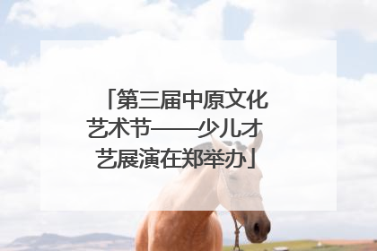第三届中原文化艺术节——少儿才艺展演在郑举办