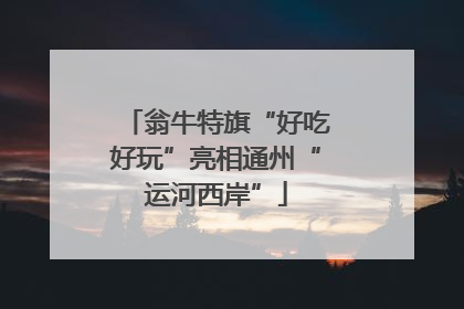 翁牛特旗“好吃好玩”亮相通州“运河西岸”