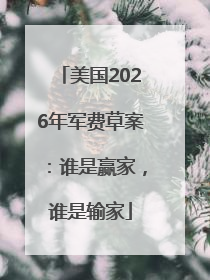 美国2026年军费草案：谁是赢家，谁是输家