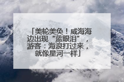 美轮美奂！威海海边出现“蓝眼泪”，游客：海浪打过来，就像星河一样