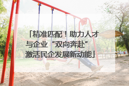 精准匹配！助力人才与企业“双向奔赴” 激活民企发展新动能