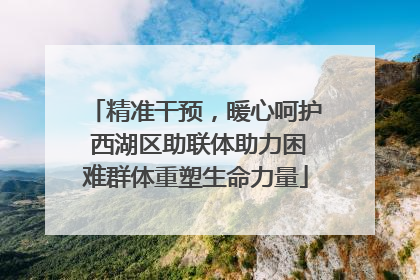 精准干预，暖心呵护 西湖区助联体助力困难群体重塑生命力量