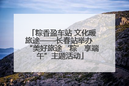 粽香盈车站 文化暖旅途——长春站举办 “美好旅途‘粽’享端午”主题活动