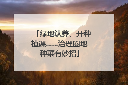 绿地认养、开种植课……治理圈地种菜有妙招