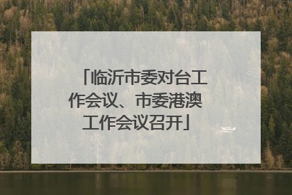 临沂市委对台工作会议、市委港澳工作会议召开
