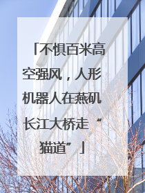 不惧百米高空强风，人形机器人在燕矶长江大桥走“猫道”