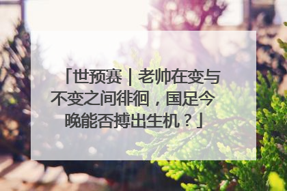 世预赛｜老帅在变与不变之间徘徊，国足今晚能否搏出生机？