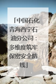 中国石化青海西宁石油分公司：多维度筑牢保密安全防线