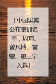 中国男篮公布集训名单，周琦、曾凡博、雷蒙、廖三宁入选