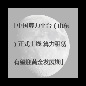 中国算力平台（山东）正式上线 算力租赁有望迎黄金发展期