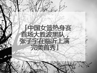 中国女篮热身赛首场大胜波黑队，张子宇在临沂上演完美首秀