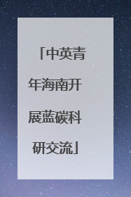 中英青年海南开展蓝碳科研交流