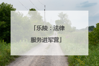 乐陵：法律服务进军营