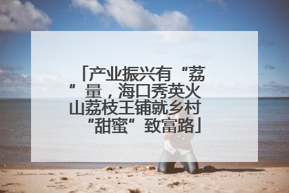 产业振兴有“荔”量，海口秀英火山荔枝王铺就乡村“甜蜜”致富路