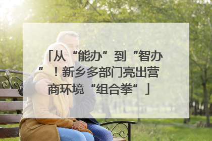 从“能办”到“智办”！新乡多部门亮出营商环境“组合拳”