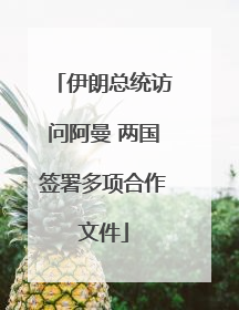 伊朗总统访问阿曼 两国签署多项合作文件