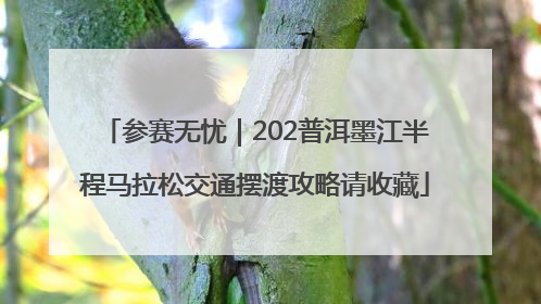 参赛无忧｜202普洱墨江半程马拉松交通摆渡攻略请收藏