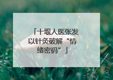 十堰人医张发以针灸破解“情绪密码”