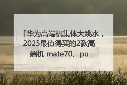 华为高端机集体大跳水，2025最值得买的2款高端机 mate70、pura70如何选？