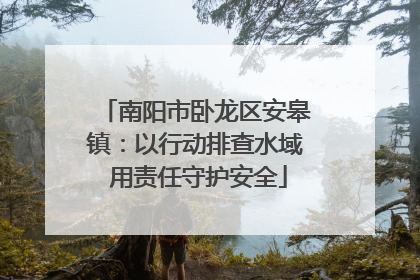 南阳市卧龙区安皋镇：以行动排查水域 用责任守护安全