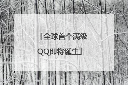 全球首个满级QQ即将诞生