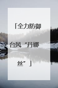 全力防御台风“丹娜丝”