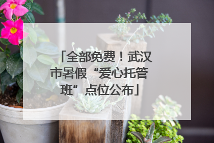 全部免费！武汉市暑假“爱心托管班”点位公布