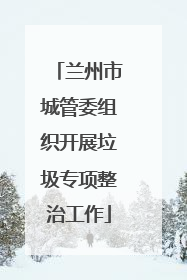 兰州市城管委组织开展垃圾专项整治工作