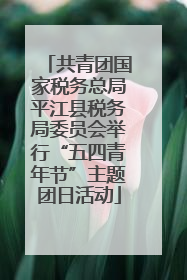 共青团国家税务总局平江县税务局委员会举行“五四青年节”主题团日活动