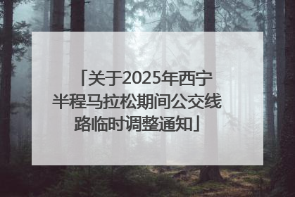 关于2025年西宁半程马拉松期间公交线路临时调整通知