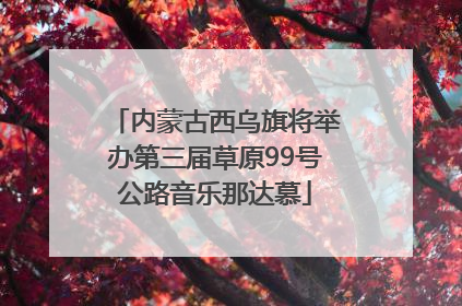 内蒙古西乌旗将举办第三届草原99号公路音乐那达慕
