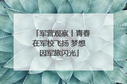 军营观察丨青春在军校飞扬 梦想因军旅闪光