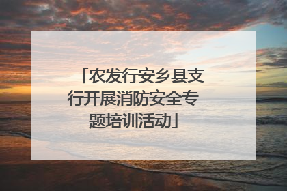 农发行安乡县支行开展消防安全专题培训活动
