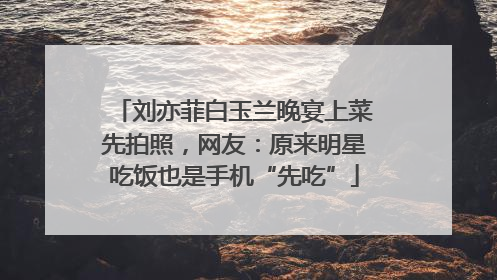 刘亦菲白玉兰晚宴上菜先拍照，网友：原来明星吃饭也是手机“先吃”