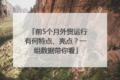 前5个月外贸运行有何特点、亮点？一组数据带你看