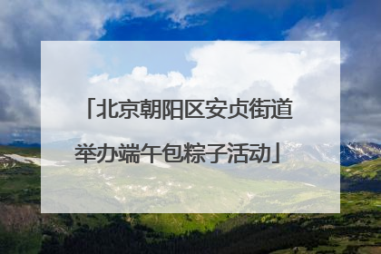 北京朝阳区安贞街道举办端午包粽子活动